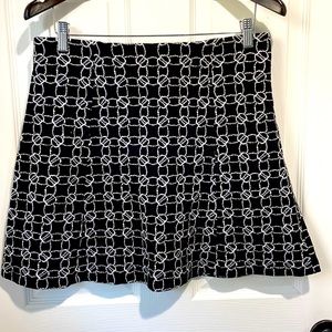 LOFT Elastic Waist Skirt Black Medium